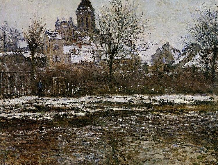 Claude Monet Effet de neige a Vetheul Spain oil painting art